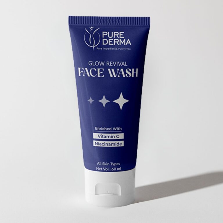 Glow Revival Face Wash | With Niacinamide, Vitamin C, Licorice & Hyaluronic Acid | Tightens Pores, Brightens Uneven Skin Tone & Dark Spots | Gently Exfoliates, Hydrates & Revives Dull Skin | Suitable for All Skin Types | 60ml